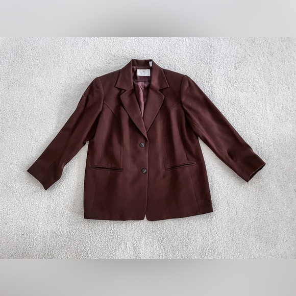Liz Claiborne Brown Wool Jacket Blazer - Picture 1 of 6